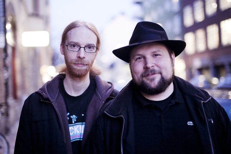 Jens "Jeb" Bergensten och Markus "Notch" Persson 2011. Foto: Therese Jahnson/SvD/TT